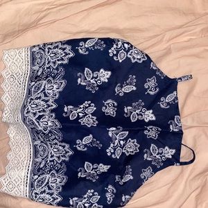 Abercrombie & Fitch tie back paisley shirt